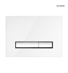 Przycisk spłukujący do WC szklany biały/chrom Torne Oltens (57200010)