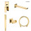 Zestaw zestaw wannowo-prysznicowy podtynkowy złoty połysk Gota Oltens (36605800)