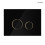 Przycisk spłukujący do WC szklany czarny/złoty mat Lule Oltens (57203300)