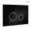 Przycisk spłukujący do WC szklany czarny/złoty mat Lule Oltens (57203300)