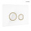Przycisk spłukujący do WC szklany biały/złoty mat Lule Oltens (57203000)