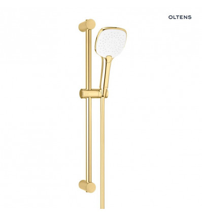 (S) Alling 60 zestaw prysznicowy złoty połysk/biały Driva EasyClick Oltens (36002080)
