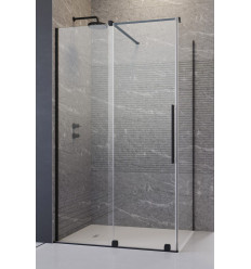Kabina prostokątna 160x75 Lewa Furo Black KDJ Radaway (10104822-54-01L + 10110780-01-01 + 10113075-01-01)