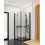Kabina kwadratowa 80x80 Kerria Plus Black Deante (KTSXN42P + KTSXN42P)