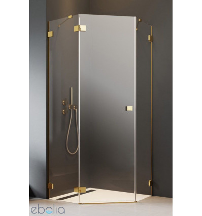 Kabina pięciokątna Lewa 80x80 Essenza Pro Gold PTJ Radaway (10100000-09-01L + 10100100-01-01)