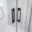 Kabina prysznicowa 100x70 Idea Black KDJ+S Radaway (10116100-54-01L + 387048-54-01R + 10117070-01-01)