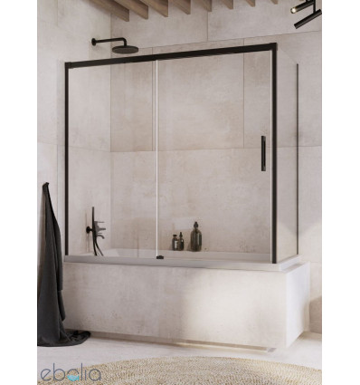 Zabudowa nawannowa 140x70 Lewa Idea Black PN DWJ+S Radaway (10042140-54-01L + 10005070-54-01R)