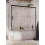 Zabudowa nawannowa 140x70 Lewa Idea Black PN DWJ+S Radaway (10042140-54-01L + 10005070-54-01R)
