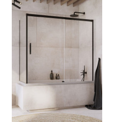 Zabudowa nawannowa 140x70 Lewa Idea Black PN DWJ+S Radaway (10042140-54-01L + 10005070-54-01R)