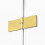 Kabina prostokątna 80x70 Avexa Gold Shine New Trendy (EXK-1644)