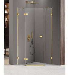 Kabina pięciokątna 80x80 Avexa Gold Shine New Trendy (EXK-3840)