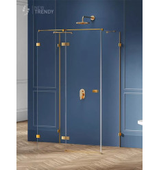 Kabina przyścienna 80x70 Avexa Gold Brushed New Trendy (EXK-3070)