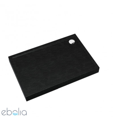 Brodzik prostokątny 90x100 Cameron Black Stone Schedpol (3ST.C1P-90100/C/ST)