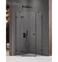 Kabina pięciokątna 80x80 Avexa Black New Trendy (EXK-3873)