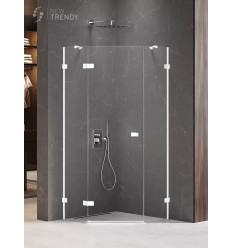 Kabina pięciokątna 80x80 Avexa White New Trendy (EXK-3862)