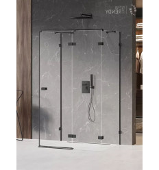 Kabina przyścienna 80x70 Avexa Black New Trendy (EXK-2595)