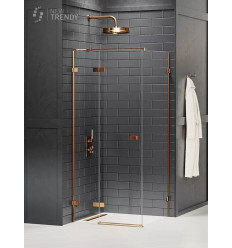 Kabina prostokątna 80x70 Avexa Copper Brushed New Trendy (EXK-3545)