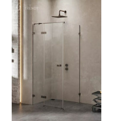 Kabina prostokątna 80x70 Avexa Gunmetal Brushed New Trendy (EXK-3318)