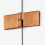 Kabina prostokątna 80x70 Avexa Copper Brushed New Trendy (EXK-3575)