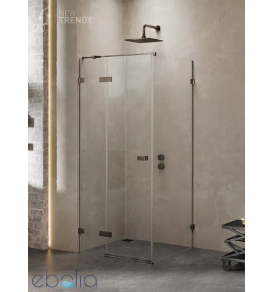 Kabina prostokątna 80x70 Avexa Gunmetal Brushed New Trendy (EXK-3318)
