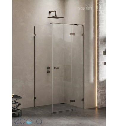 Kabina prostokątna 80x70 Avexa Gunmetal Brushed New Trendy (EXK-3348)
