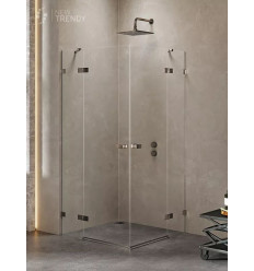 Kabina kwadratowa 80x80 Avexa Copper Brushed New Trendy (EXK-3378)