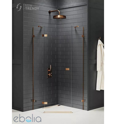 Kabina pięciokątna 80x80 Avexa Copper Brushed New Trendy (EXK-3818)