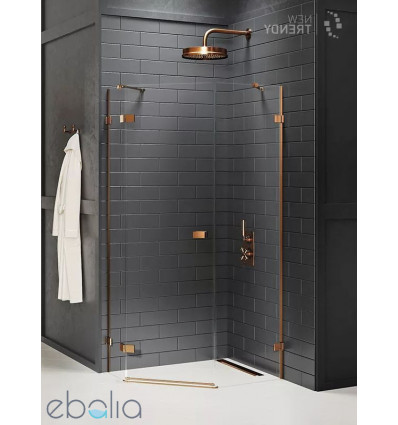 Kabina asymetryczna 100x80 Avexa Copper Brushed New Trendy (EXK-3827)