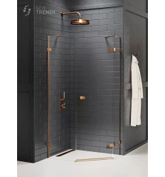 Kabina asymetryczna 100x80 Avexa Copper Brushed New Trendy (EXK-3828)
