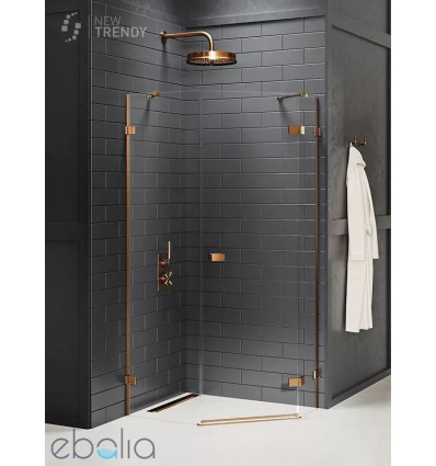 Kabina asymetryczna 100x80 Avexa Copper Brushed New Trendy (EXK-3828)