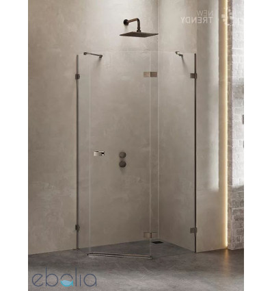 Kabina asymetryczna 100x80 Avexa Gunmetal Brushed New Trendy (EXK-3839)
