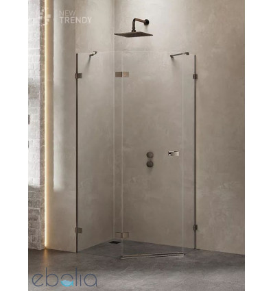 Kabina asymetryczna 100x80 Avexa Gunmetal Brushed New Trendy (EXK-3836)