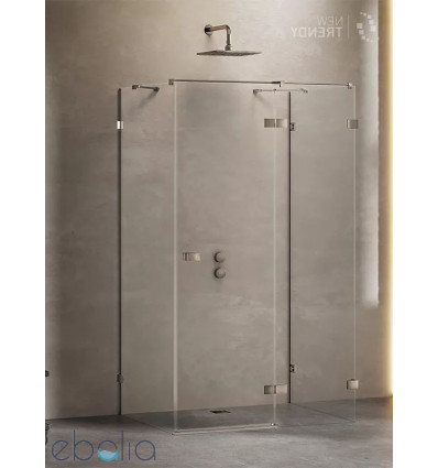Kabina przyścienna 80x70 Avexa Gunmetal Brushed New Trendy (EXK-3433)