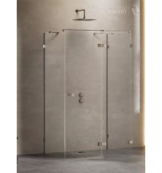 Kabina przyścienna 80x70 Avexa Gunmetal Brushed New Trendy (EXK-3433)