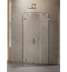 Kabina przyścienna 80x70 Avexa Gunmetal Brushed New Trendy (EXK-3403)