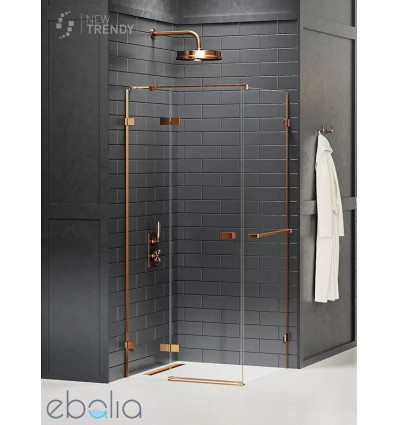 Kabina prostokątna 80x70 Avexa Copper Brushed New Trendy (EXK-3605)