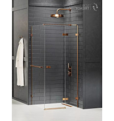 Kabina prostokątna 80x70 Avexa Copper Brushed New Trendy (EXK-3635)