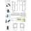 Kabina prysznicowa 80x70 Lewa Nes 8 Black KDJ I Frame Radaway (10072080-54-54L + 10089070-54-56)