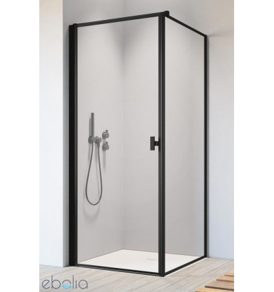 Kabina prysznicowa 80x70 Lewa Nes 8 Black KDJ I Frame Radaway (10072080-54-54L + 10089070-54-56)