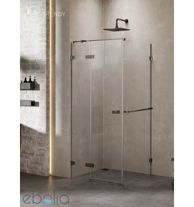 Kabina prostokątna 80x70 Avexa Gunmetal Brushed New Trendy (EXK-3258)