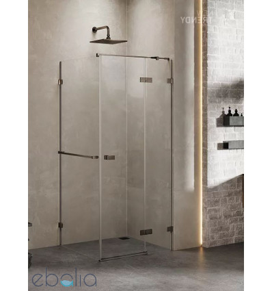 Kabina prostokątna 80x70 Avexa Gunmetal Brushed New Trendy (EXK-3288)