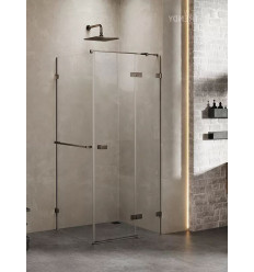 Kabina prostokątna 80x70 Avexa Gunmetal Brushed New Trendy (EXK-3288)