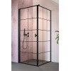 Kabina prysznicowa 80x70 Lewa Nes 8 Black KDJ I Factory Radaway (10072080-54-55L + 10089070-54-55)