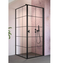 Kabina prysznicowa 80x70 Prawa Nes 8 Black KDJ I Factory Radaway (10072080-54-55R + 10089070-54-55)