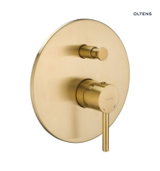 Bateria wannowo-prysznicowa podtynkowa kompletna złoto szczotkowane Molle Oltens (34100810)