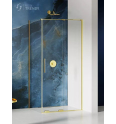 Kabina prostokątna 100x80 Smart Light Gold New Trendy (EXK-4228)