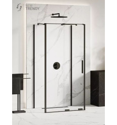 Kabina przyścienna 100x80 Smart Black New Trendy (EXK-4174)