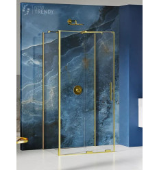 Kabina przyścienna 100x80 Smart Light Gold New Trendy (EXK-4278)