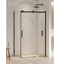 Kabina prostokątna 100x80 Softi Black New Trendy (EXK-3965)