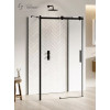 Kabina przyścienna 100x80 Softi Black New Trendy (EXK-3990)